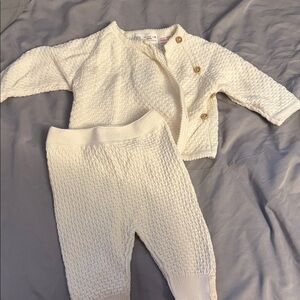 Zara Cream Knit Baby Outfit